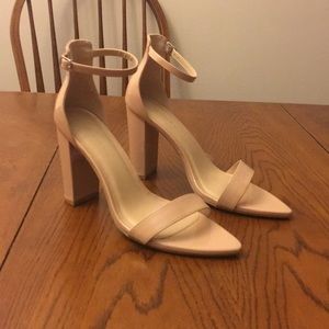 Pointed open toe heels